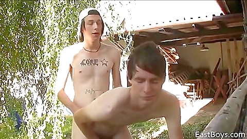 Legal-age N Horny Twinks In Yard Guys